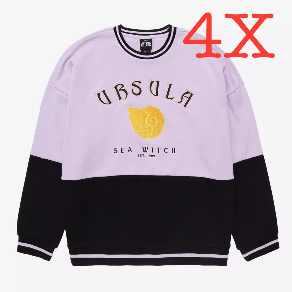 4X Disney The Little Mermaid Ursula Panel Crewneck